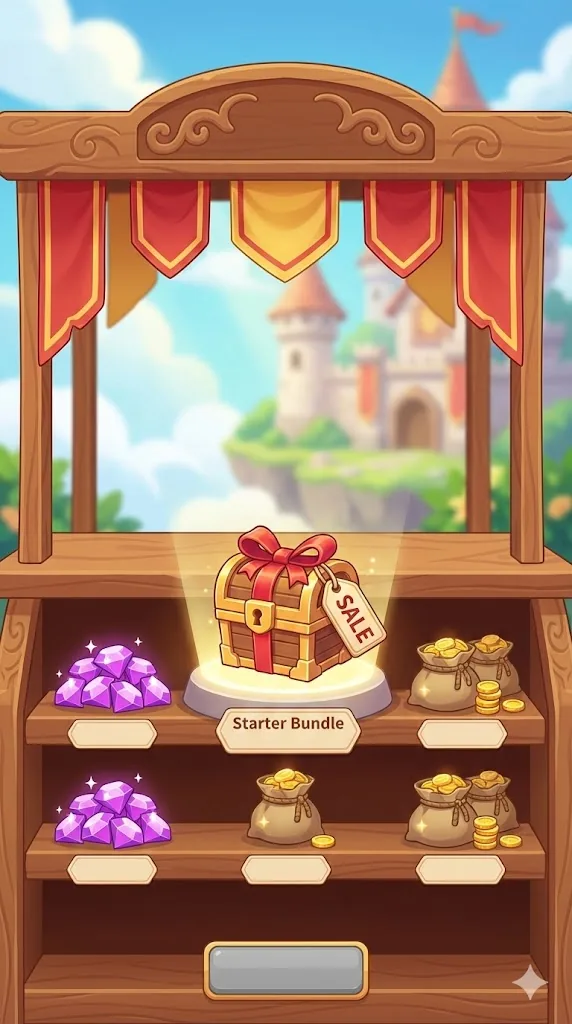 Market stall shop screen