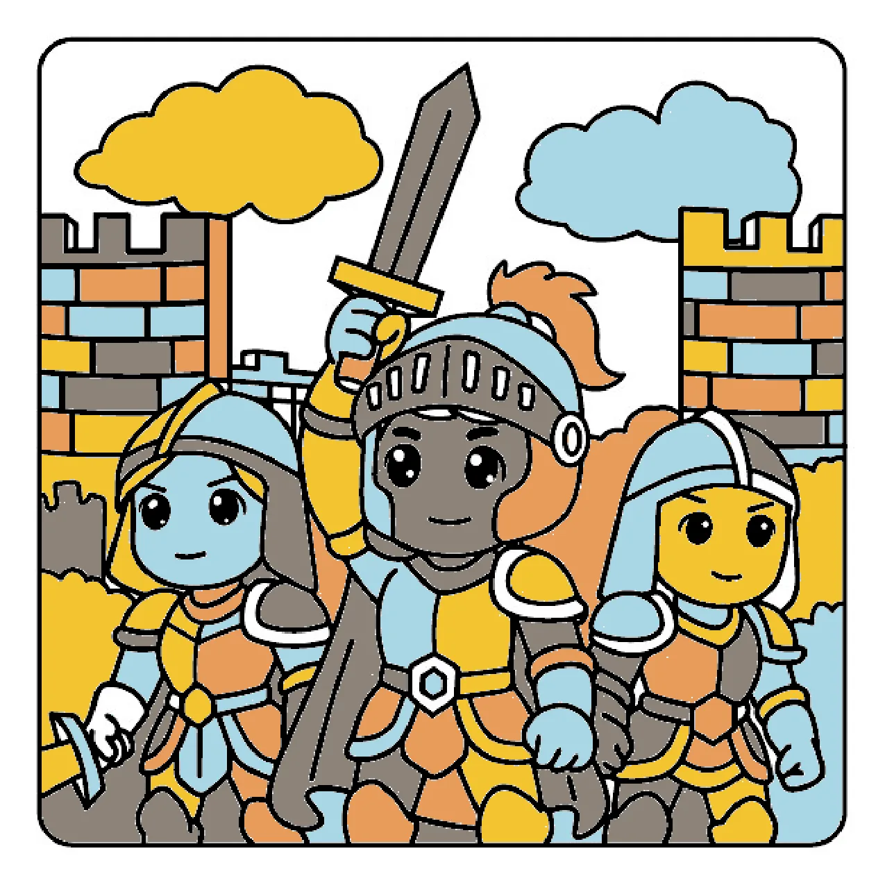 Coloured plate — three young royals